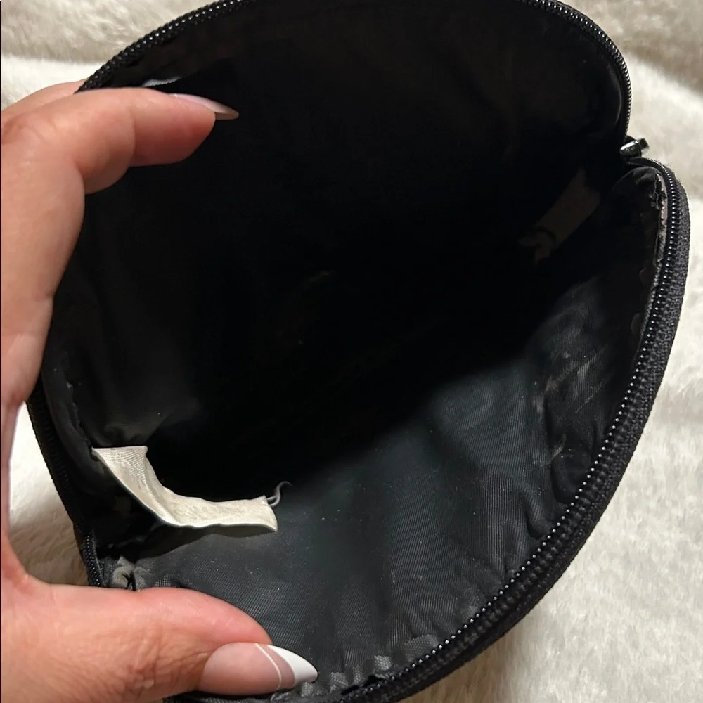 Striped Black and Tan makeup Pouch